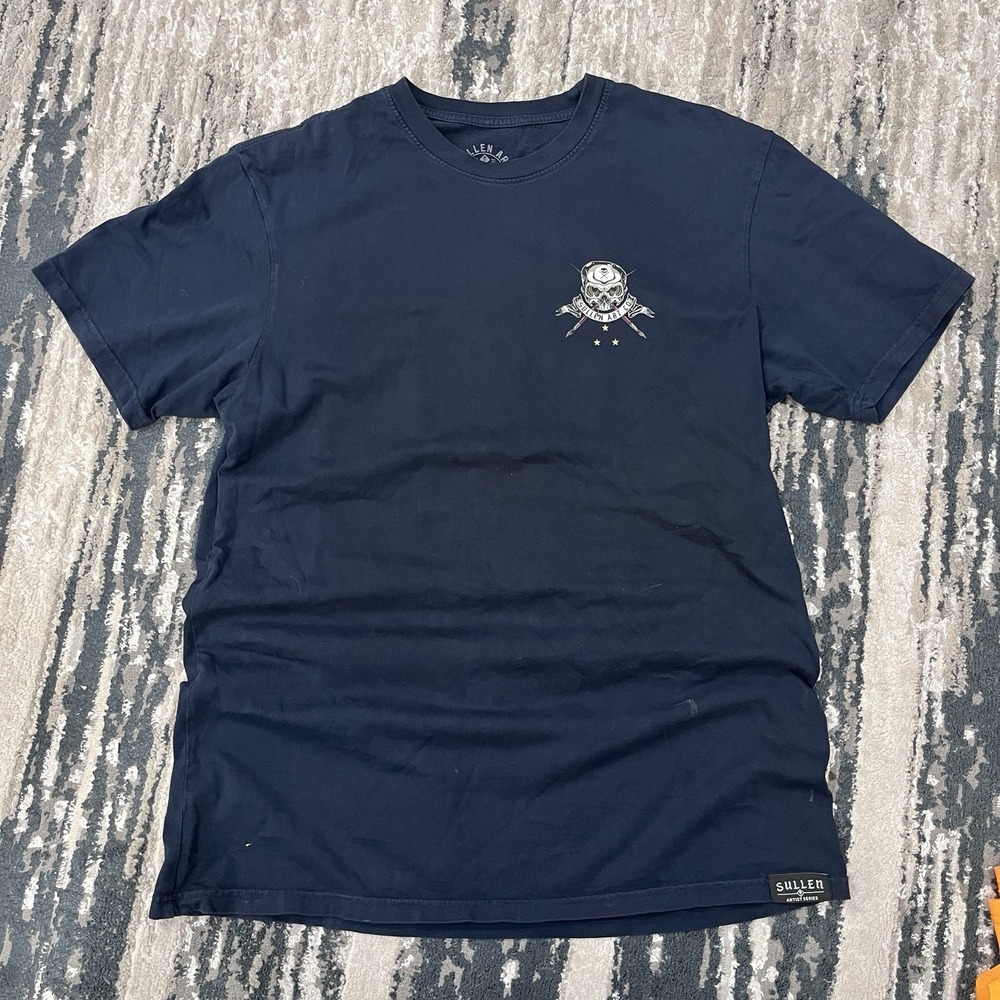 Men's Short‎ Sleeve Crew Neck T-Shirt Army Graphic Design Size Large